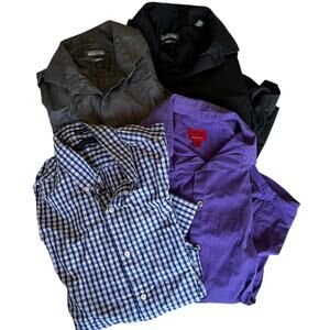 Mens Shirt Bundle Size 15 -15 1/2 Medium Business Casual Button Down Office